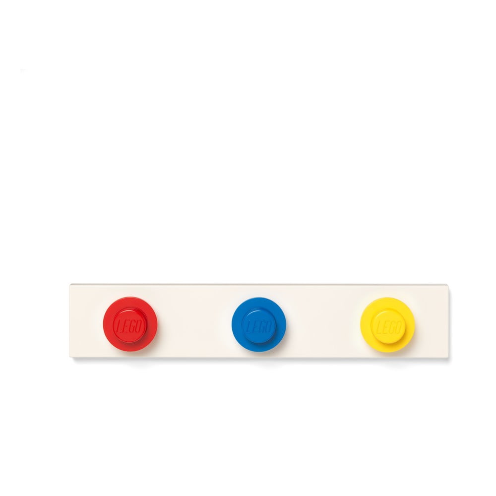 Nástěnný věšák v červené, modré a žluté barvě LEGO®