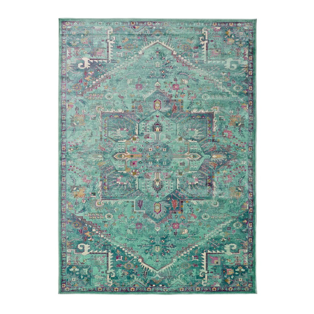 Zelený koberec z viskózy Universal Lara, 160 x 230 cm