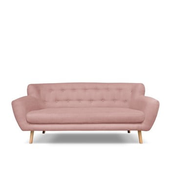 Canapea cu 3 locuri cosmopolitan design london, roz deschis