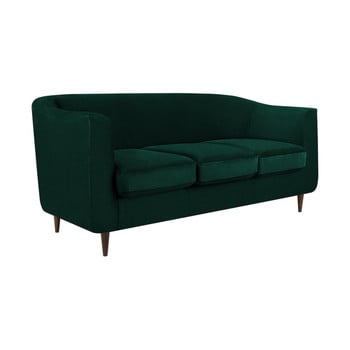 Canapea cu 3 locuri kooko home glam, verde închis