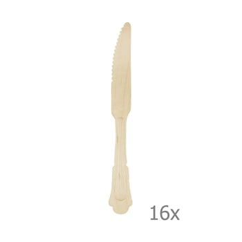 Set 16 cuțite unică folosință din lemn esschert design