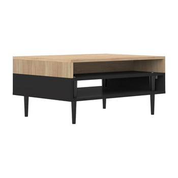 Măsuţă pentru cafea cu detalii din lemn de stejar temahome horizon, negru