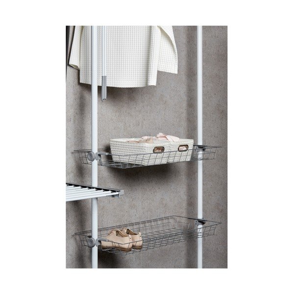 Bílý košík Wenko Chromo, šířka 28 cm