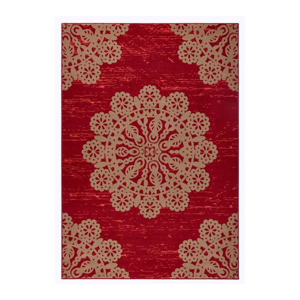Červený koberec Hanse Home Gloria Lace, 200 x 290 cm