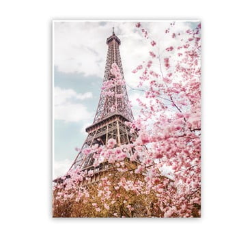 Tablou styler glasspik romantic eiffel, 70 x 100 cm