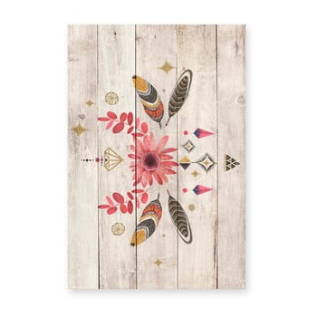 Decorațiune din lemn de pin pentru perete madre selva gipsy, 60 x 40 cm