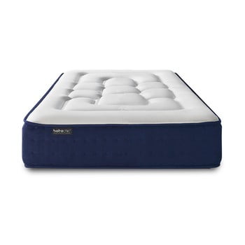 Saltea bobochic paris velours, 90 x 200 cm, alb-albastru