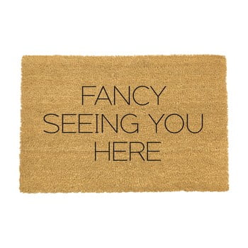 Covoraș intrare din fibre de cocos artsy doormats fancy seeing you here, 40 x 60 cm