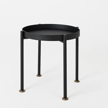 Masă auxiliară custom form hanna, ⌀ 40 cm, negru