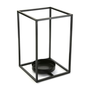 Suport lumânare Versa Cube, înălțime 29,5 cm, negru