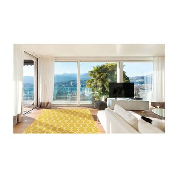 Covor foarte rezistent floorita trellis, 160 x 230 cm, galben
