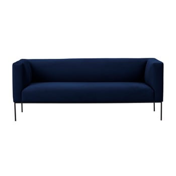 Canapea din catifea cu 3 locuri windsor & co sofas neptune, albastru închis