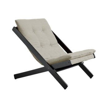 Fotoliu pliabil din lemn de fag karup design woogie black, 60 x 115 cm, negru