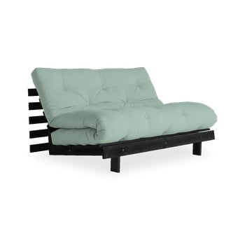 Canapea extensibilă karup design roots black, verde deschis
