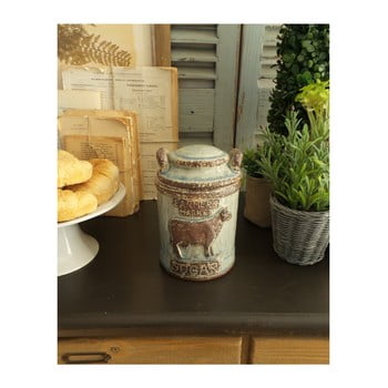 Recipient din ceramică cu capac orchidea milano farm animals, înălțime 17 cm