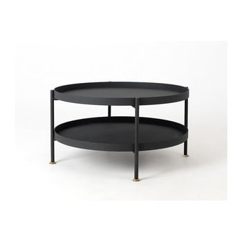 Masă de cafea custom form hanna, ⌀ 60 cm, negru