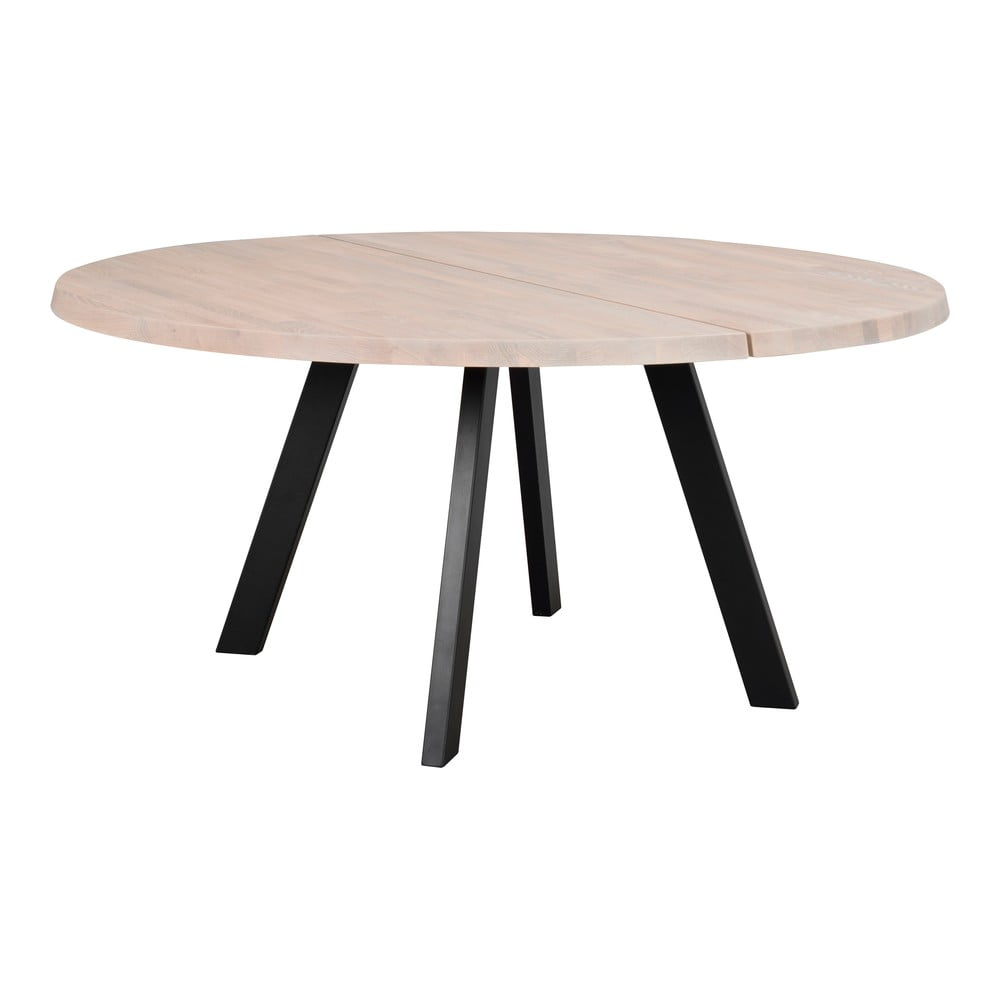 Kulatý jídelní stůl z běleného dubového dřeva Rowico Freddie, ø 160 cm