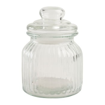 Recipient din sticlă t&g woodware ribbed, 600 ml
