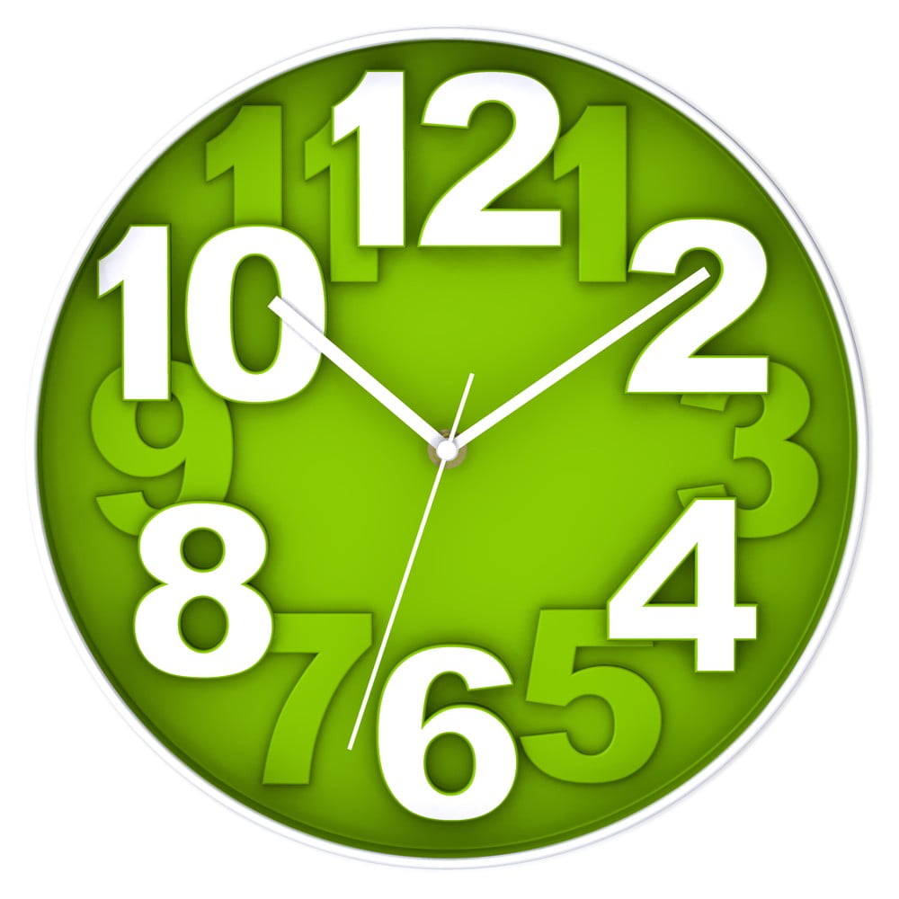 Zelené nástěnné hodiny Postershop Eve, ø 30 cm