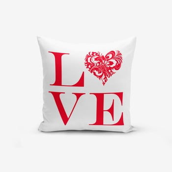 Față de pernă minimalist cushion covers love red, 45 x 45 cm