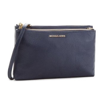 Geantă din piele Michael Kors Crossbody, albastru închis