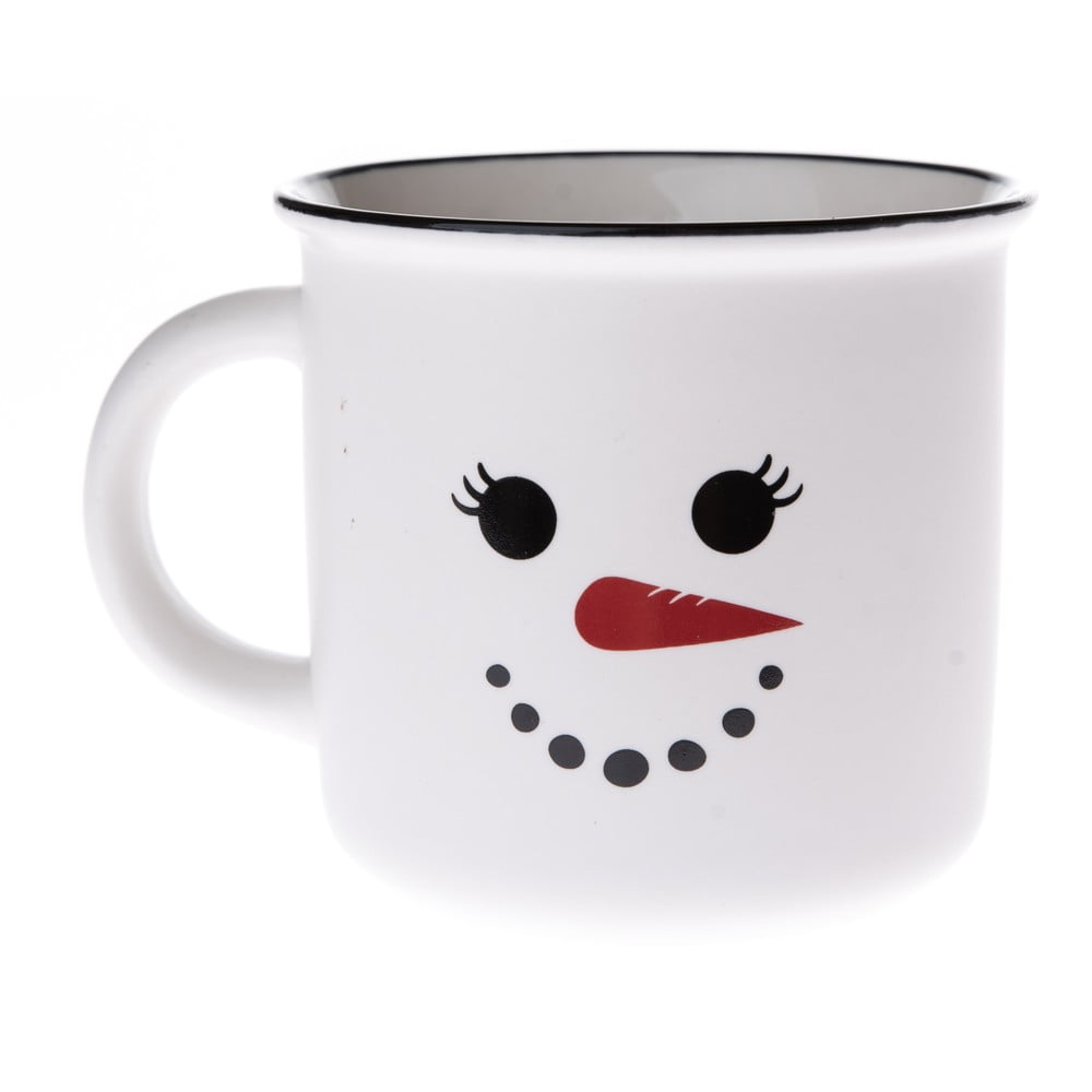 Bílý porcelánový hrnek s vánočním motivem 380 ml Snowman – Dakls