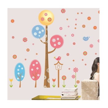 Set autocolante ambiance round trees and flowers
