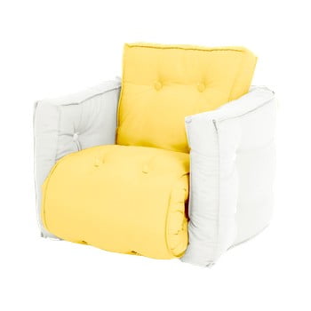 Fotoliu extensibil pentru copii Karup Design Mini Dice Yellow/Creamy imagine