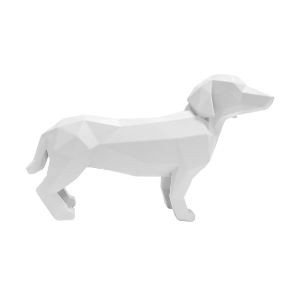 Matně bílá soška PT LIVING Origami Standing Dog, výška 20,8 cm