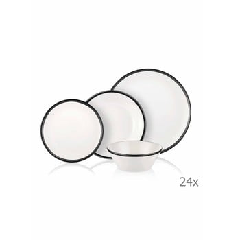 Set 24 vase din porțelan mia halos black