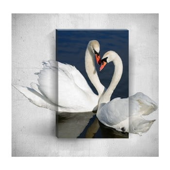 Tablou de perete 3d mosticx swans, 40 x 60 cm
