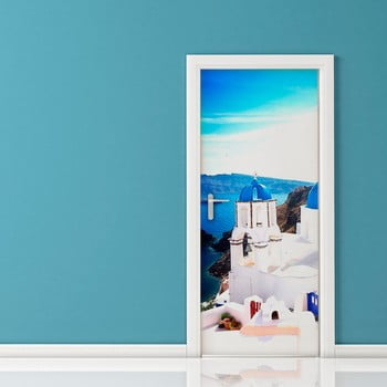 Autocolant pentru ușă Ambiance Santorini, 83 x 204 cm