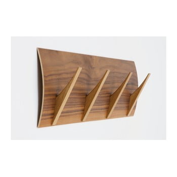 Cuier de perete din lemn masiv woodman rack naki walnut large