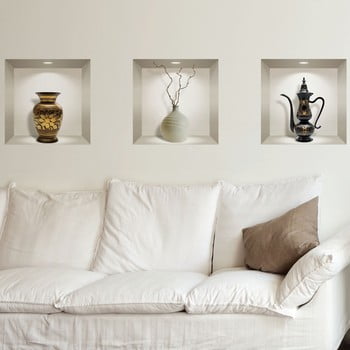 Set 3 autocolante 3d pentru perete ambiance decorative objects