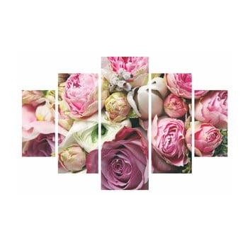 Tablou din mai multe piese roses are pink, 92 x 56 cm