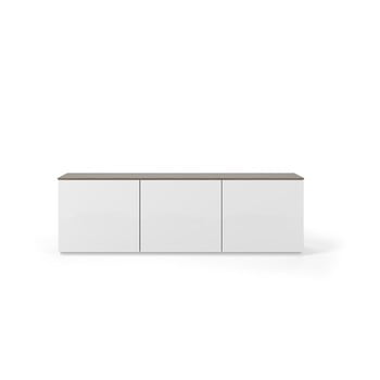 Masă tv temahome join, 180 x 57 cm, alb mat - maro deschis
