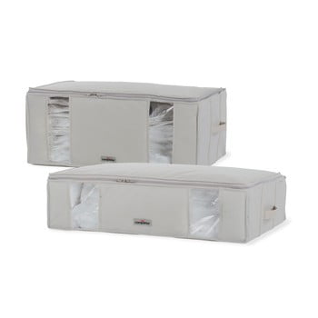 Set 2 cutii cu vid pentru depozitare sub pat compactor xxl life