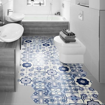 Set 10 autocolante impermeabile pentru podea ambiance miah, 20 x 18 cm