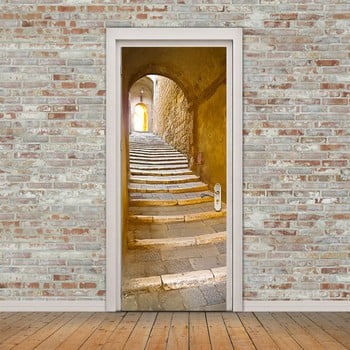 Autocolant pentru ușă ambiance stone steps, 83 x 204 cm
