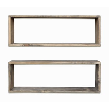 Set 2 rafturi din lemn rectangle