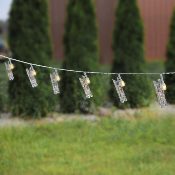 Svítící řetěz ve tvaru kolíčků DecoKing Pin, délka 3,35 m