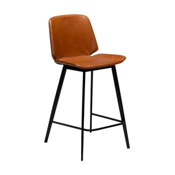 Scaun bar din piele ecologică dan–form denmark swing, maro coniac
