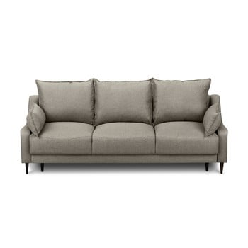 Canapea extensibilă cu 3 locuri și spațiu pentru depozitare mazzini sofas ancolie, maro deschis