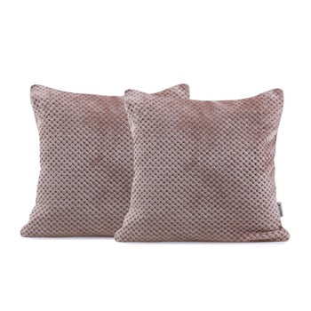 Set 2 fețe de pernă din microfibră decoking henry, 45 x 45 cm, maro deschis