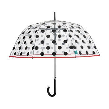 Umbrelă transparentă pentru femei rezistentă la vânt Ambiance Dots, ⌀ 89 cm