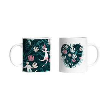 Set 2 căni din ceramică butter kings be my valentine, 330 ml