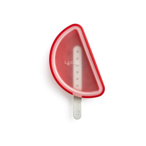 Červená silikonová forma na zmrzlinu ve tvaru melounu Lékué