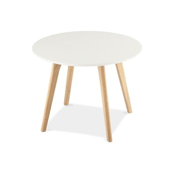 Măsuță de cafea din lemn furnhouse life, Ø 60 cm, alb