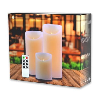 Set 3 lumânări luminoase cu telecomandă decoking subtle nova