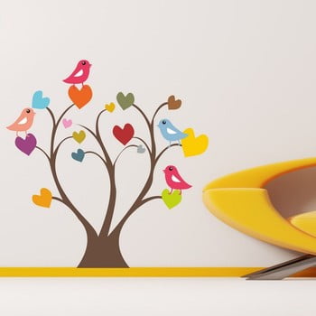 Autocolant decorativ pentru perete heart tree
